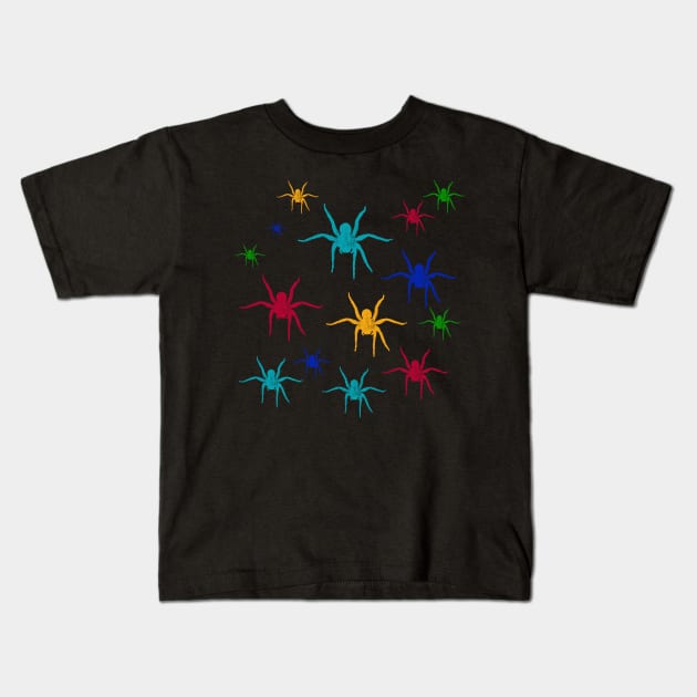 Spider Pattern Kids T-Shirt by tommysphotos